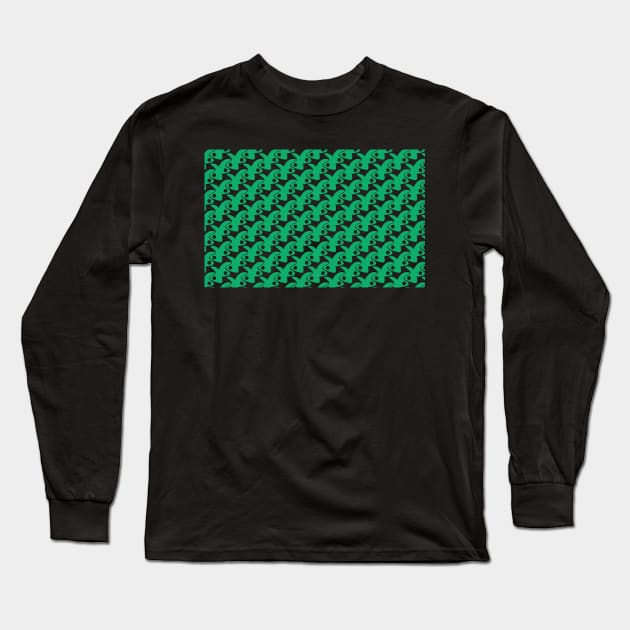 Weird bunny like abstract pattern green Long Sleeve T-Shirt by ramith-concept